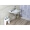 Kingston Brass 30 Carrara Marble Console Sink with Brass Legs, Marble WhitePolished Nickel LMS3022M8SQ6 - alternate 3